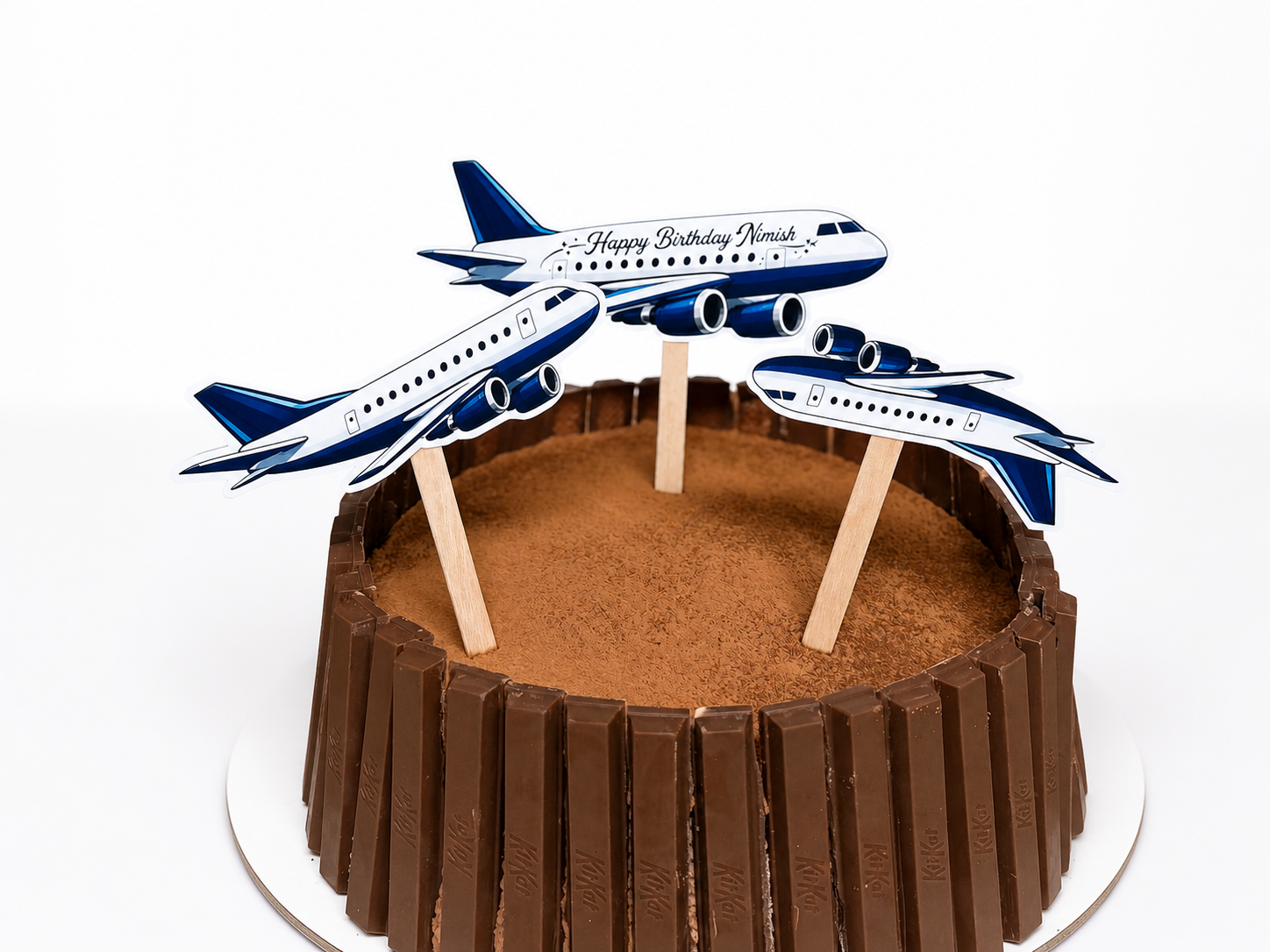 Chocolate airplane themed cake