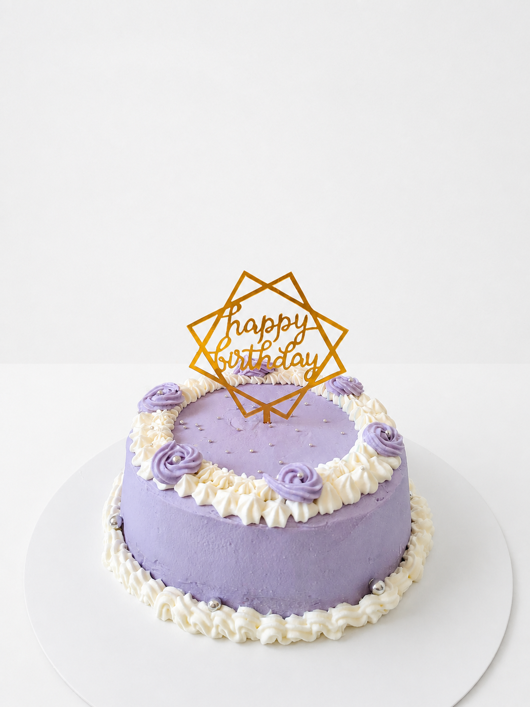 Purple birthday cake